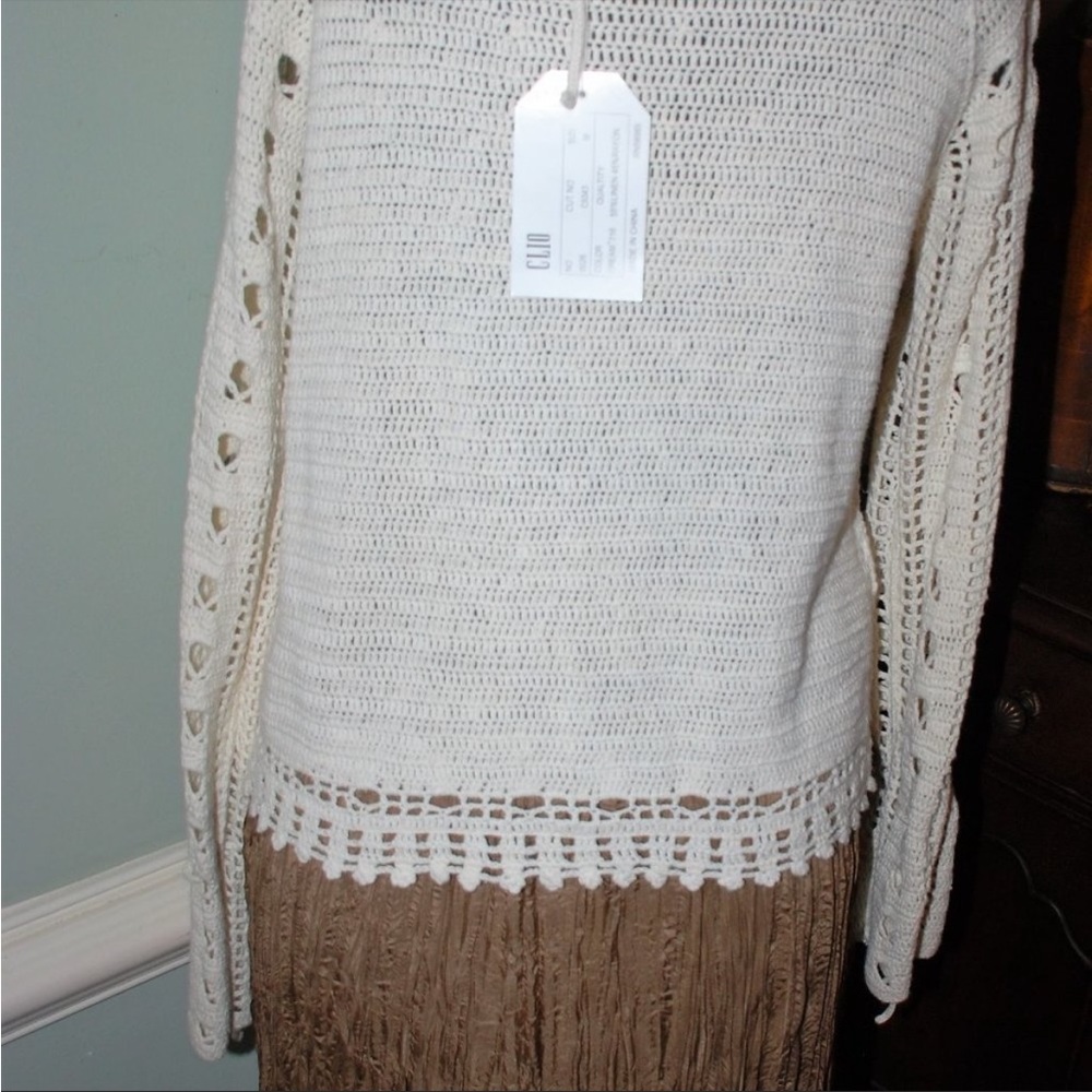 NWT 1998 Crochet Knit Sweater Clio - Picture 4 of 4